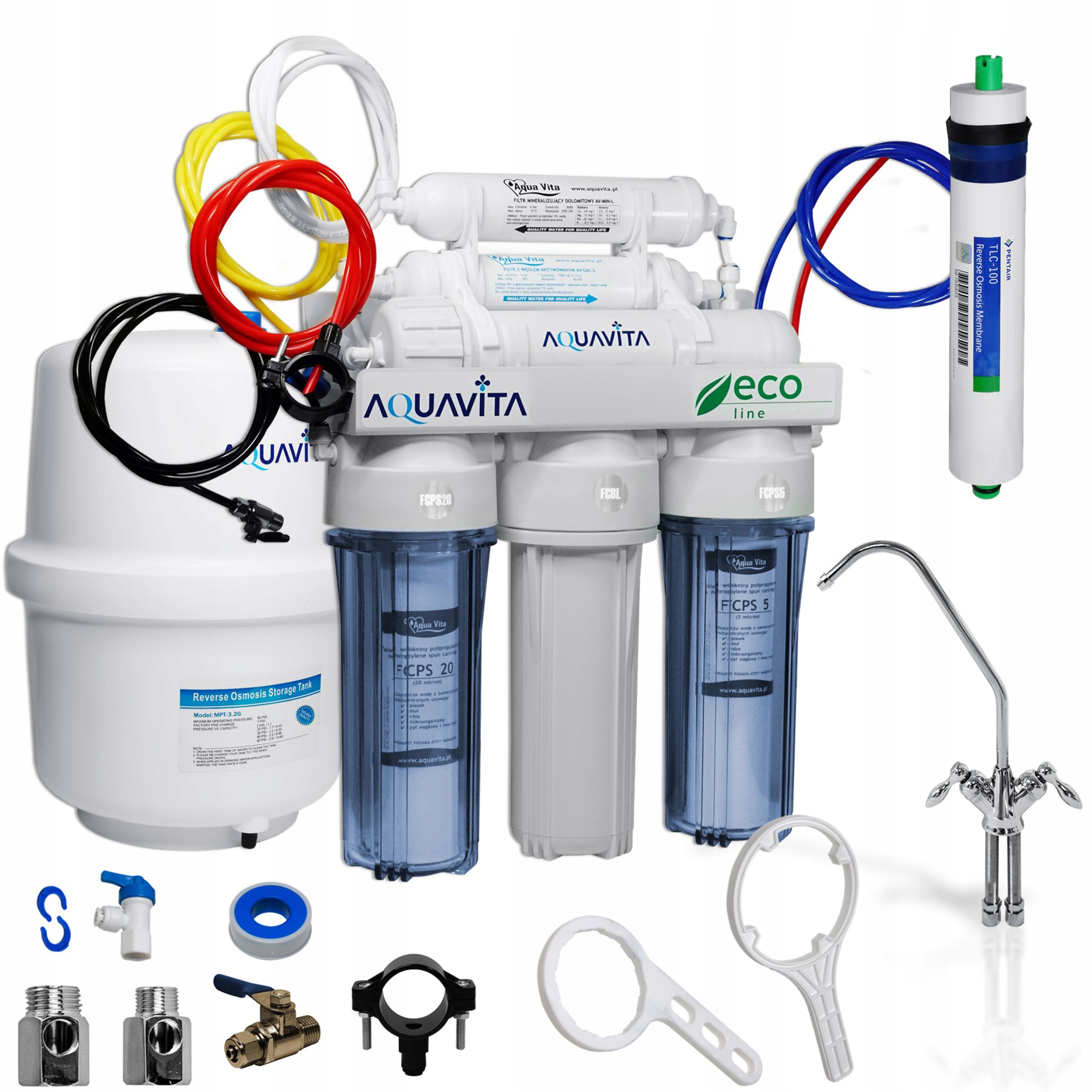 

Filtr Wody Odwrócona Osmoza Do Kuchni RO6 Aquavita