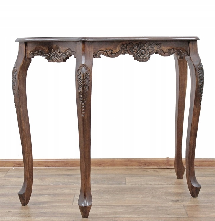 KLASYCZNA STYLOWA RZEŹBIONA KONSOLA BIURKO Szerokość mebla 90 cm