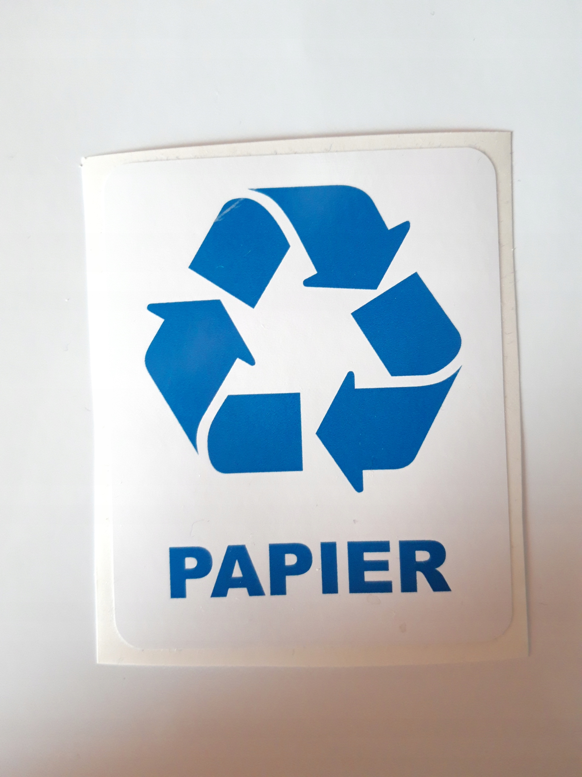Nalepka PAPIER na ŚMIETNIK kosz do SEGREGACJI 15cm Kod producenta śmiet53wetwer