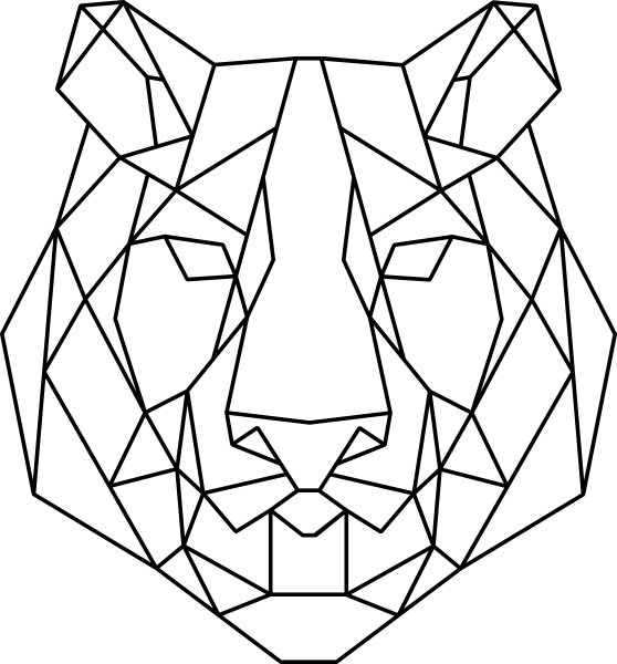 

Naklejka na ścianę Tygrys Geometryczny 70 cm