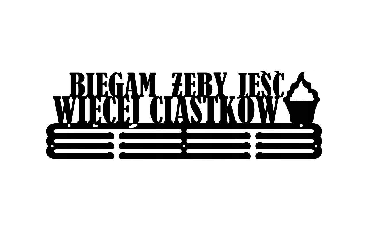 

Biegam Żeby Jeść Więcej Ciastków #2 Czarny Medale