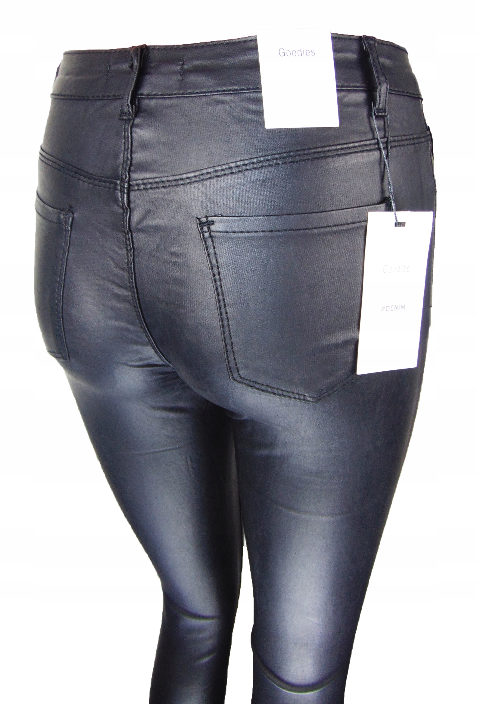 SPODNIE WOSKOWANE GOODIES JEANS CZARNE PUSH R38/M Marka inna