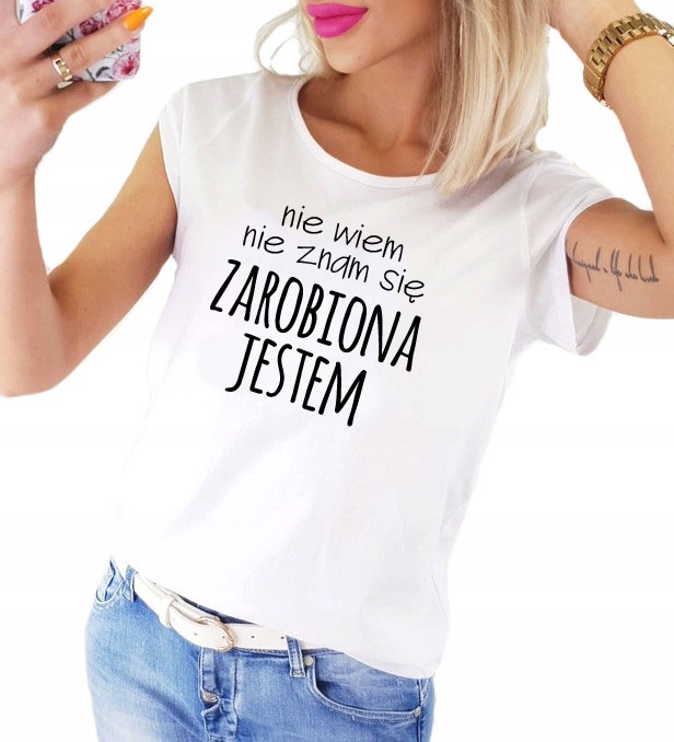 

Koszulka damska dla mamy - Zarobiona Jestem Moocha