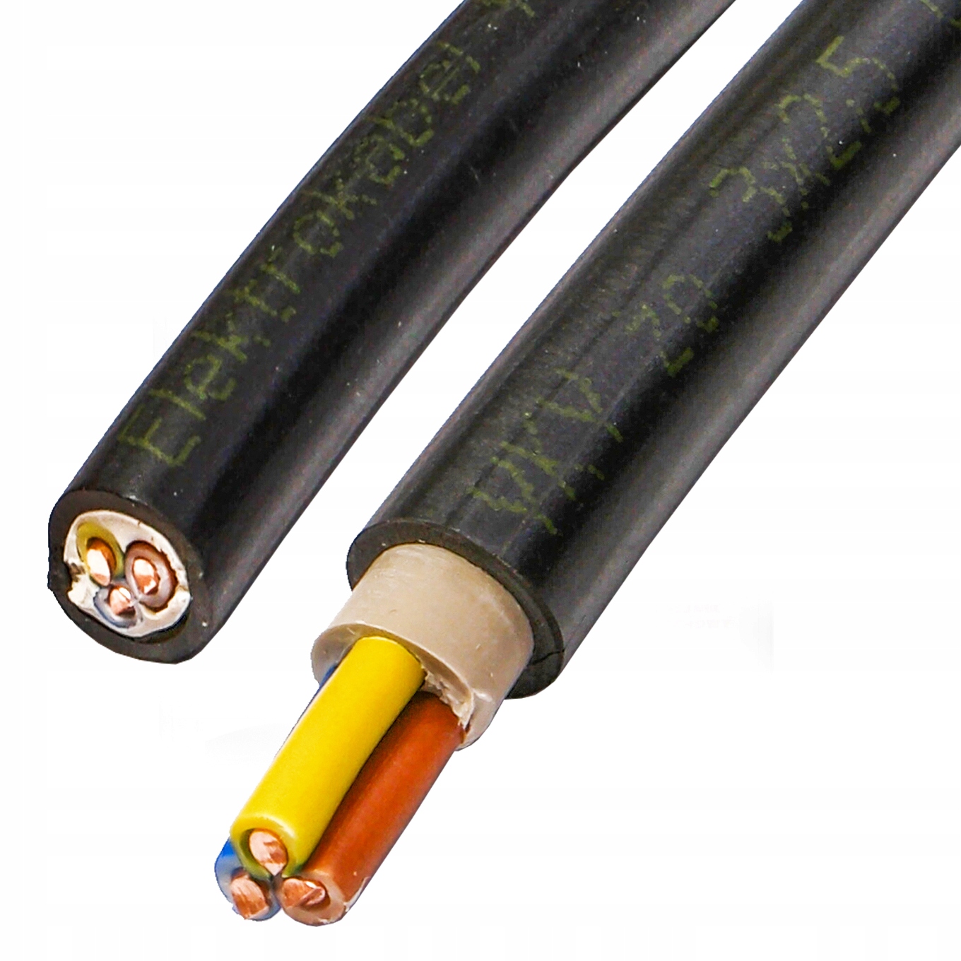 

kabel przewód Yky 3x2,5 mm ziemny Uv zewnętrzny