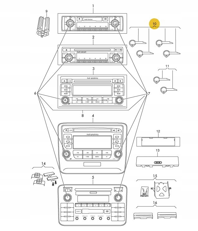 KLUCZE DEMONTAŻ RADIA DIN AUDI KOMPLET 4 SZTUKI ORYGINAŁ JAKOŚĆ PREMIUM ASO Kod producenta 8E0051530