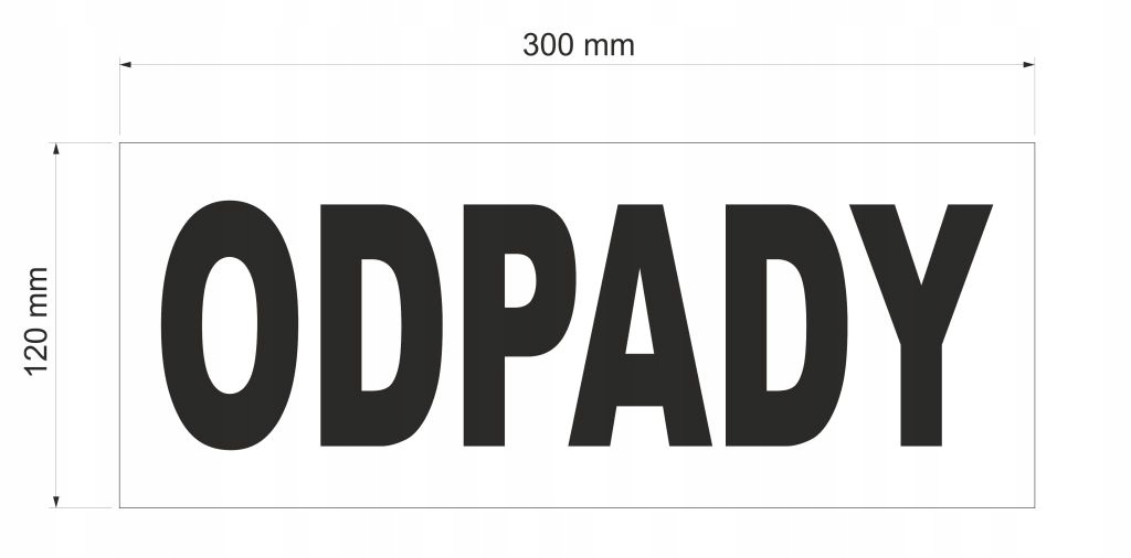 TABLICA MAGNETYCZNA ODPADY 300x120 MM Marka inny