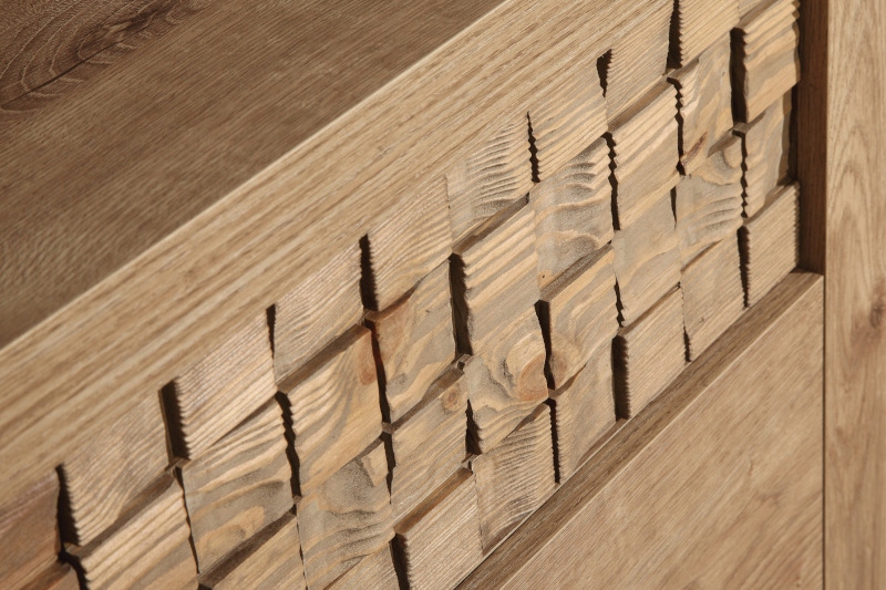 Witryna do salonu kredens z półkami NATURAL N4 LED Kolor mebla inny kolor