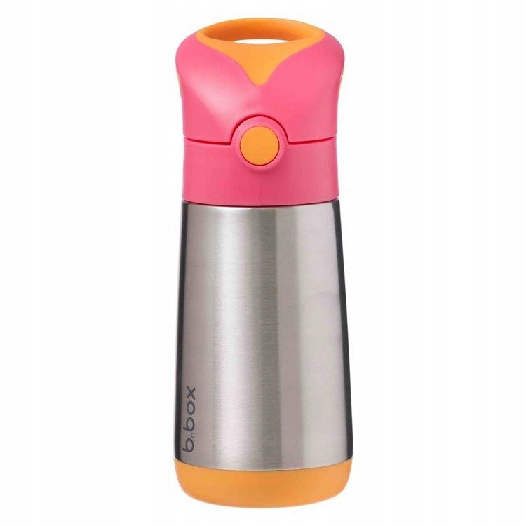 B.BOX Bidon Termiczny ze Słomką 350 ml Strawberry Shake Stal Nierdzewna