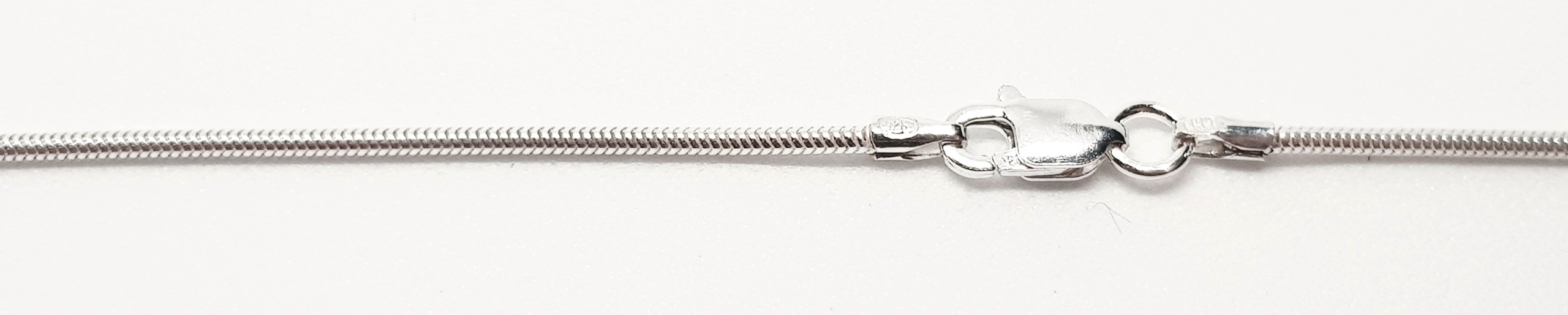 

Łańcuszek srebrny Ag 925 żmijka miękka 1,2mm 38cm