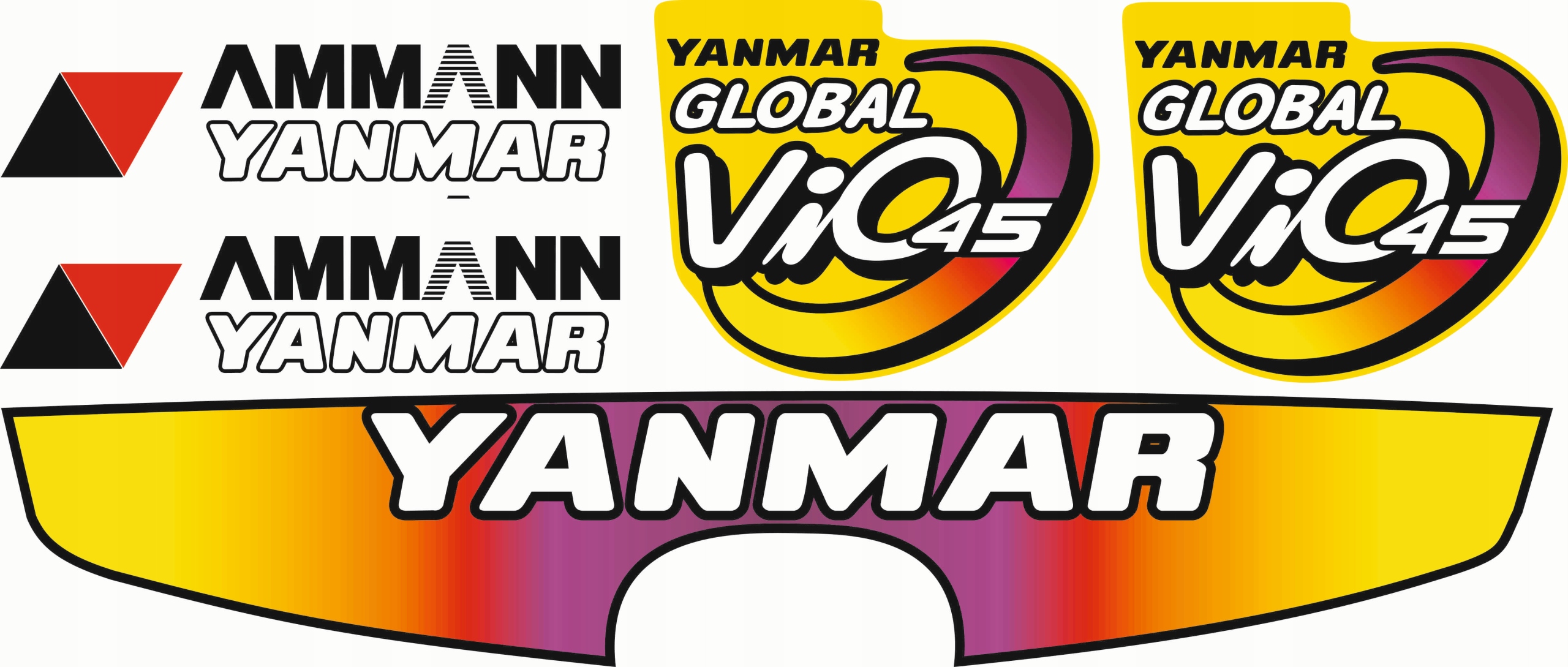 NAKLEJKA NAKLEJKI AMMANN YANMAR VIO40 VIO45 VIO30 Numer katalogowy części MS249330701