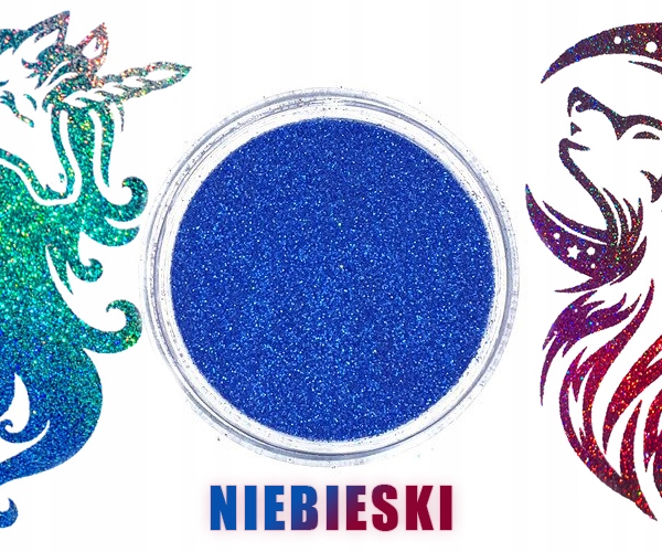 

niebieski tatuaż brokatowe szablony 3 ml