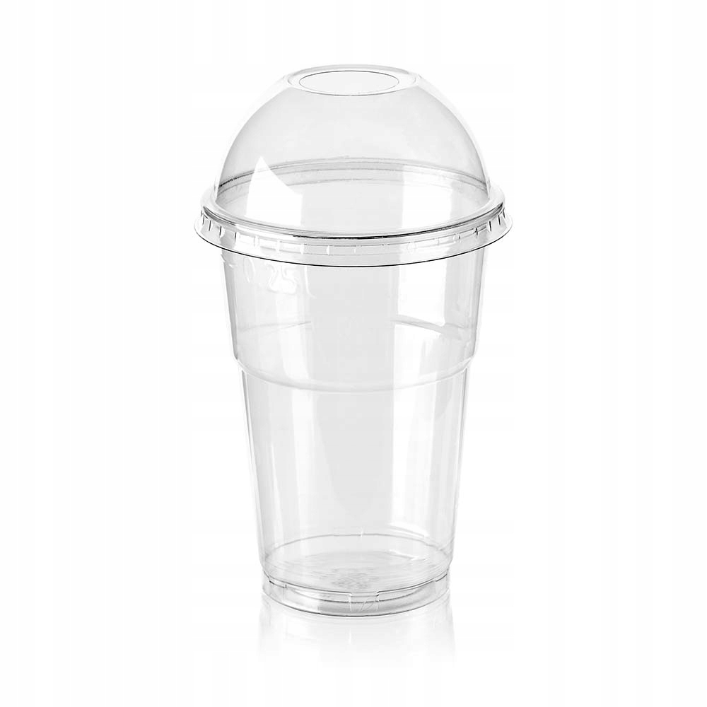 KUBKI PET SHAKE 250ML Z WIECZKIEM WYPUKŁYM- 50SZT (+opłata produktowa)