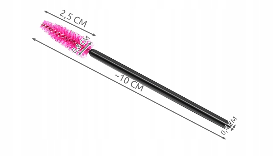 SZCZOTECZKA SPIRALKA nylonowa DO RZĘS 50 SZT Rodzaj szczoteczki