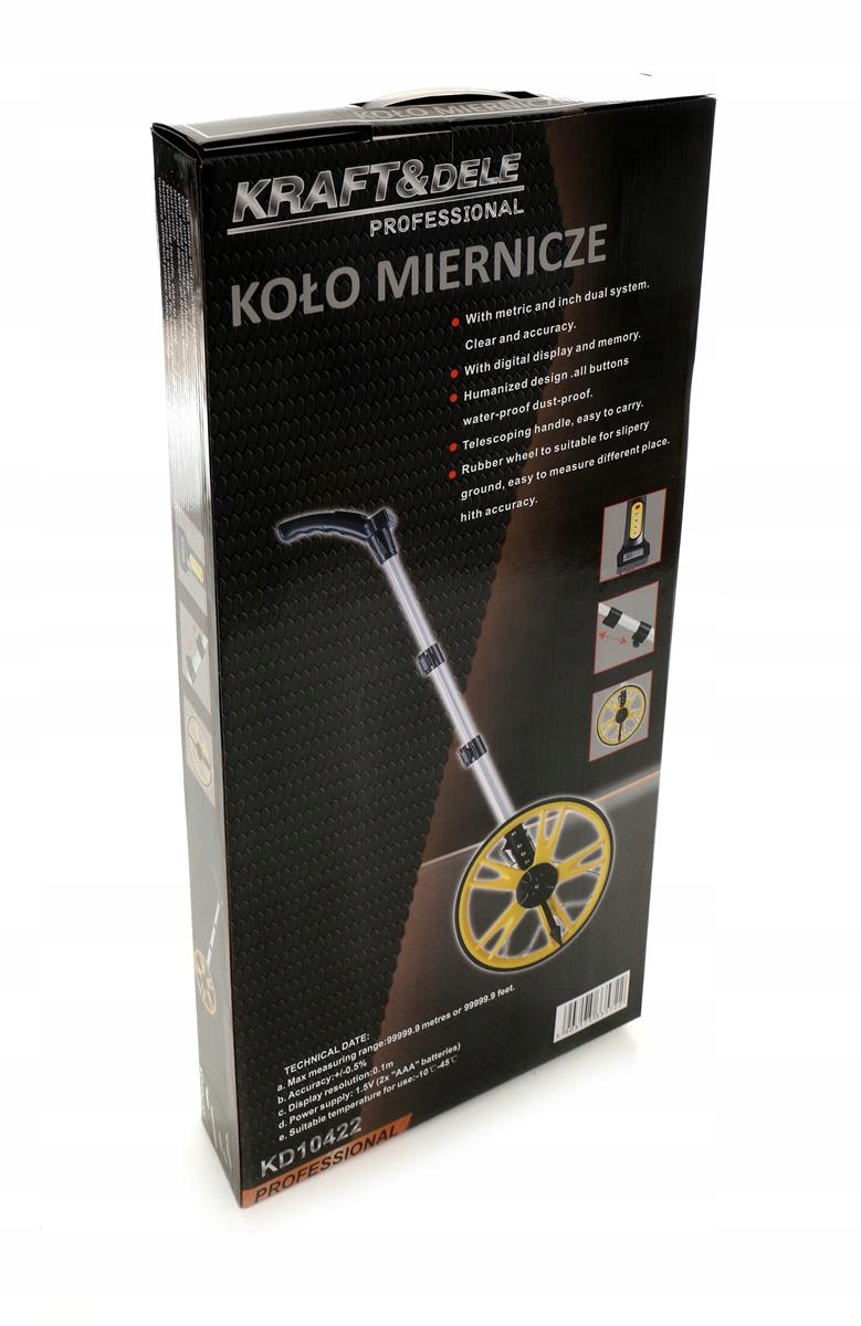 Koło pomiarowe Kraft KD10422 MIERNICZE Funkcje dodatkowe składanie zerowanie licznika