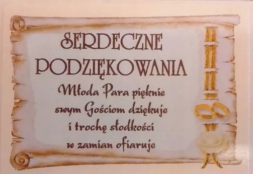 

Naklejki na ciasto, kołacz. Podziękowania 20sztuk
