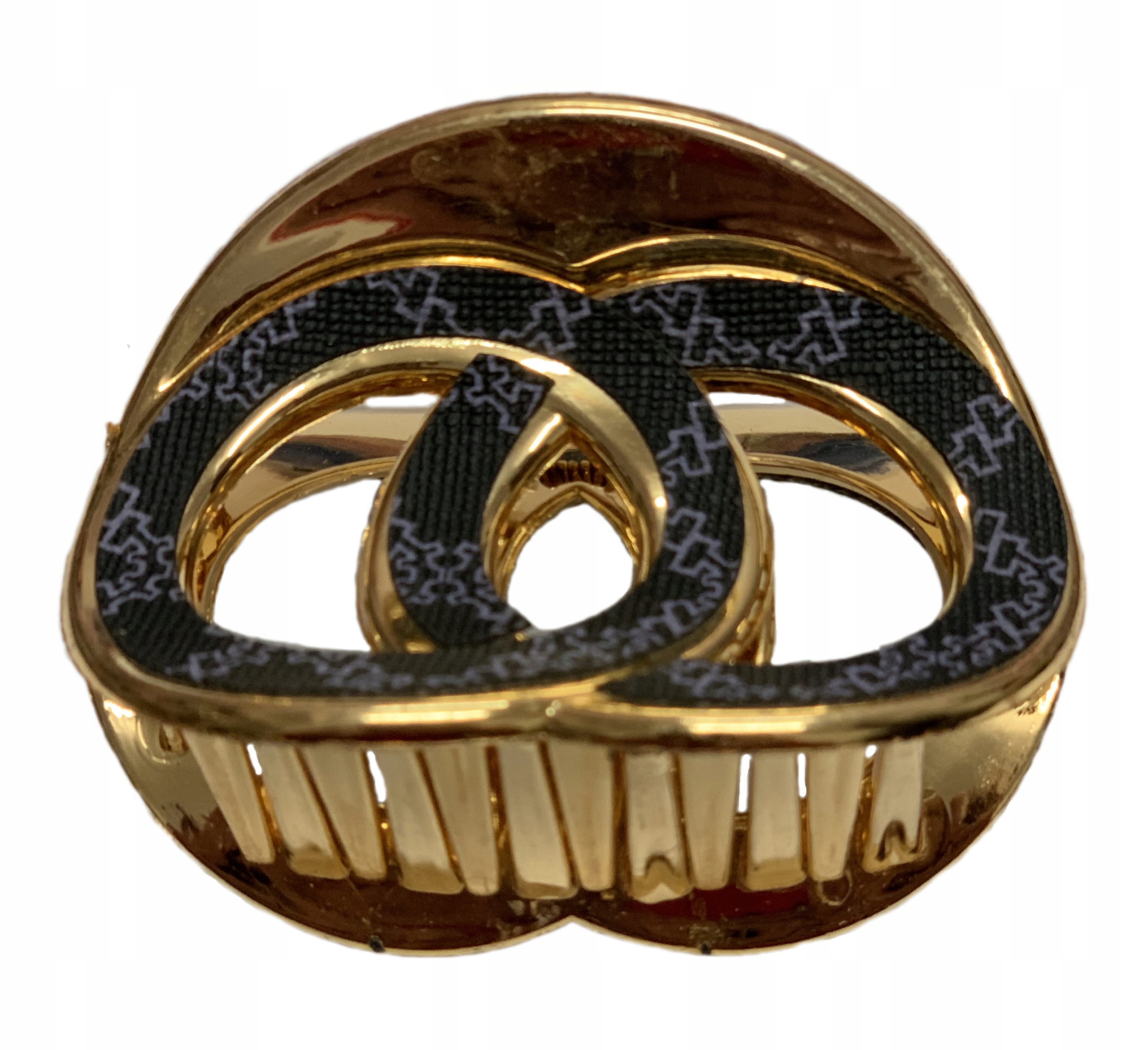 SPINKA DO WŁOSÓW DUŻA KLAMRA ZŁOTA SREBRNA BROKAT