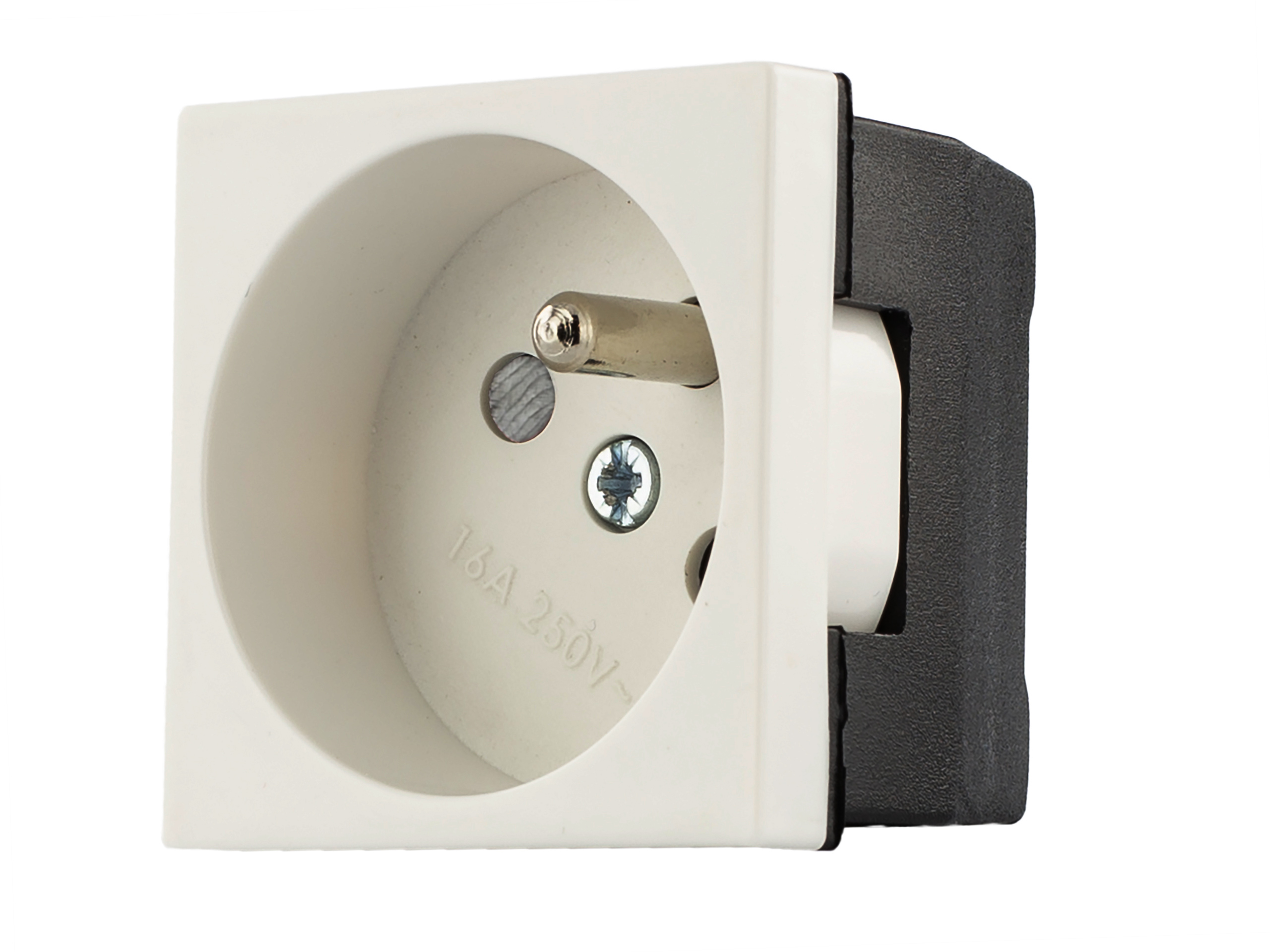 

Mediabox 45x45 gniazdo prądowe 230V 2P+Z białe