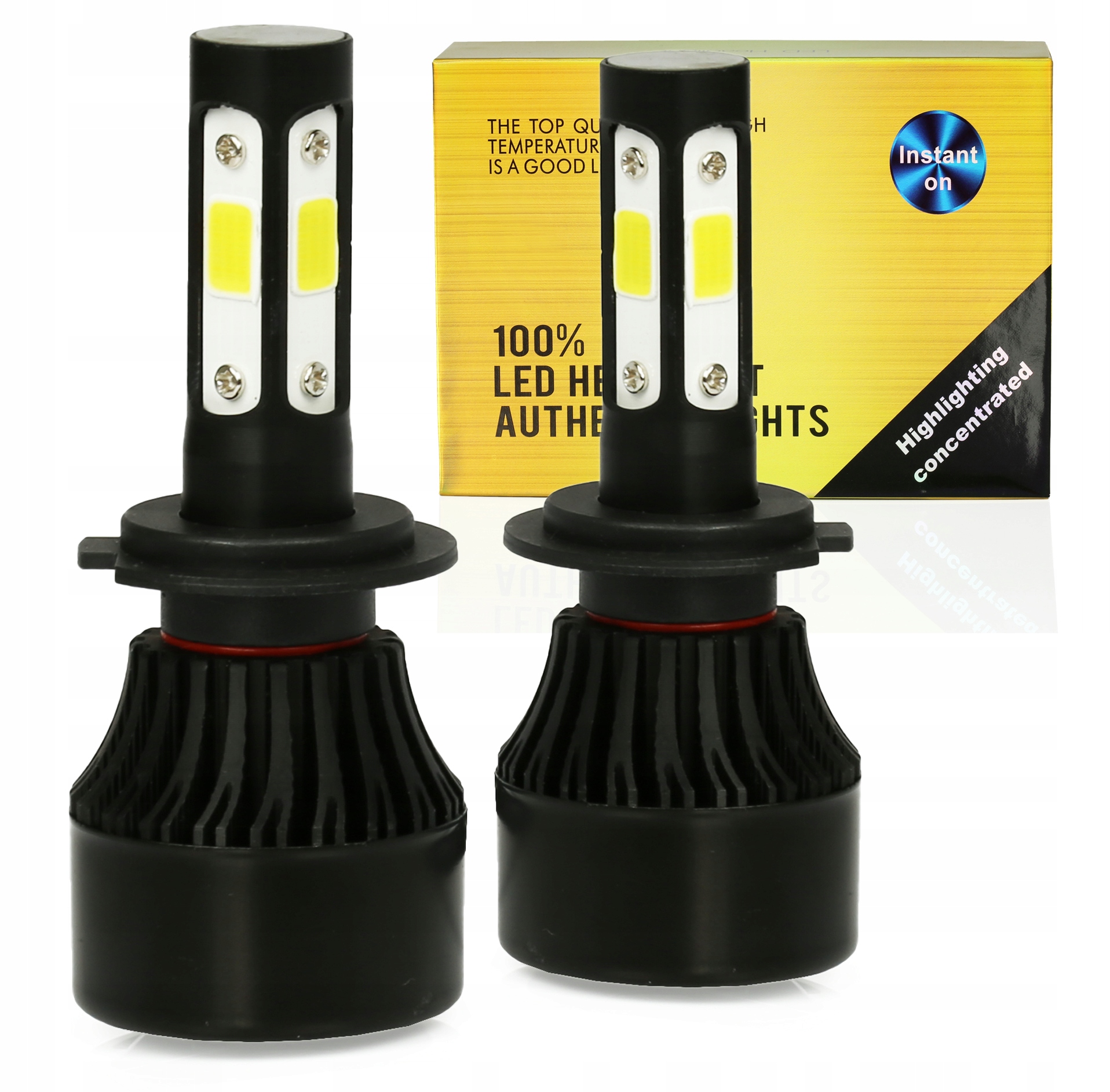 

Żarówki Led H7 S4 360° Cob 80W 16000lm 4-STRONNE