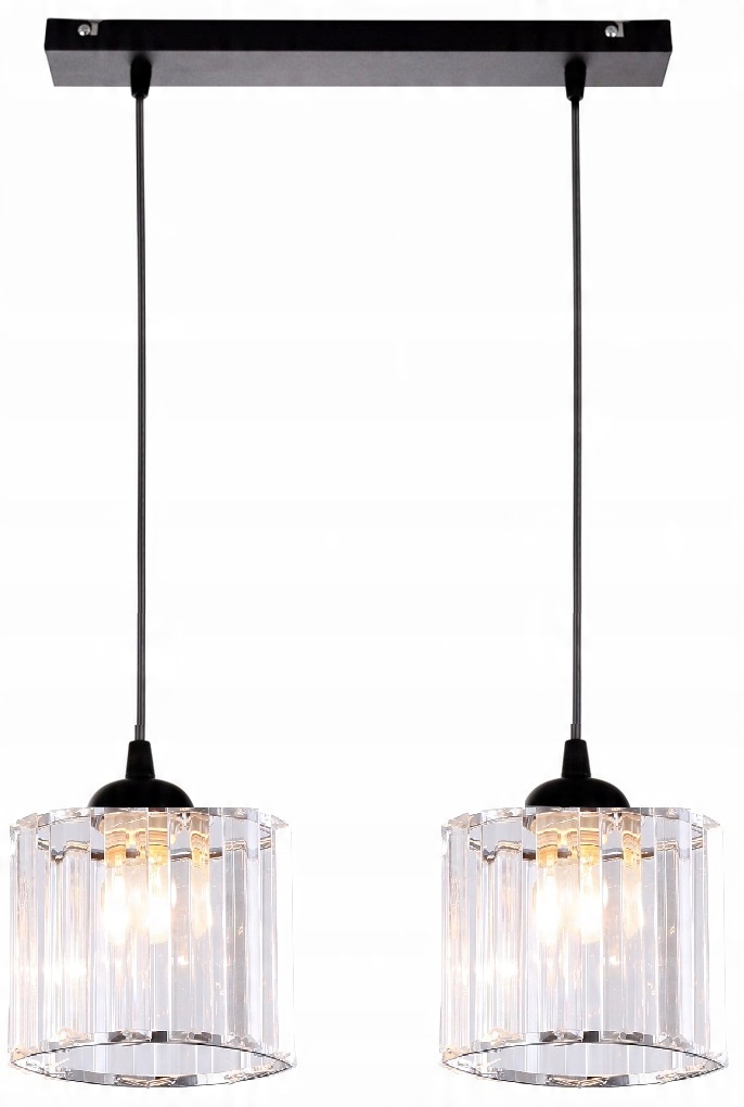 

Lampa Wisząca Szkło Kryształ Żyrandol