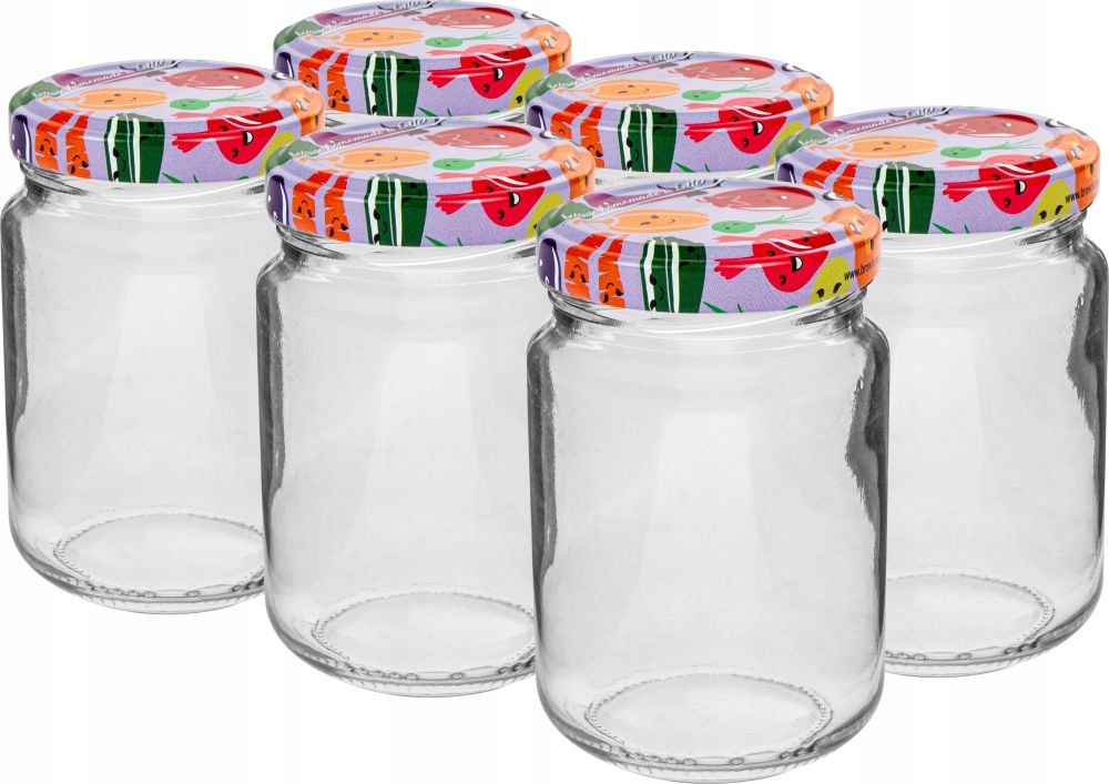 

6szt Słoik 156ml Z Kolorową Zakrętką 132156 Browin