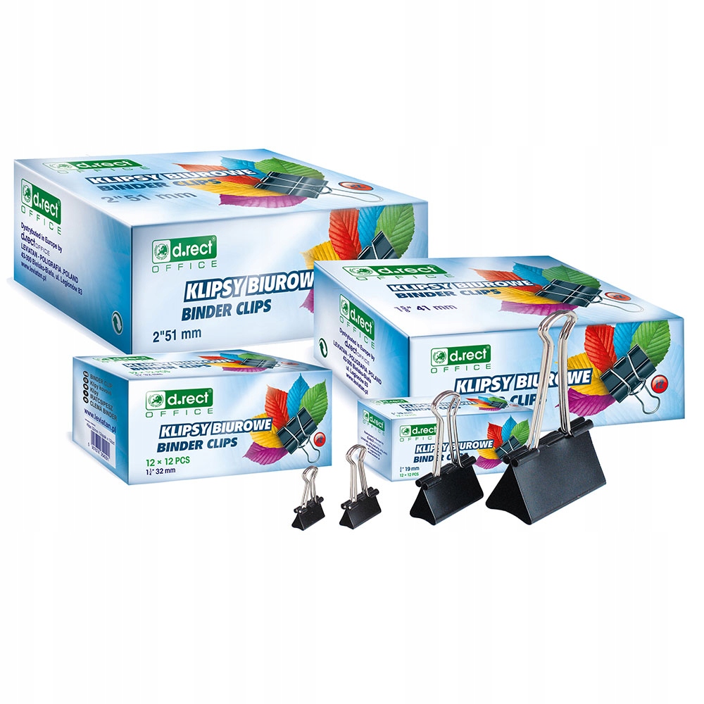 KLIPSY BIUROWE DO PAPIERU KLAMRY BINDER 51mm 12szt