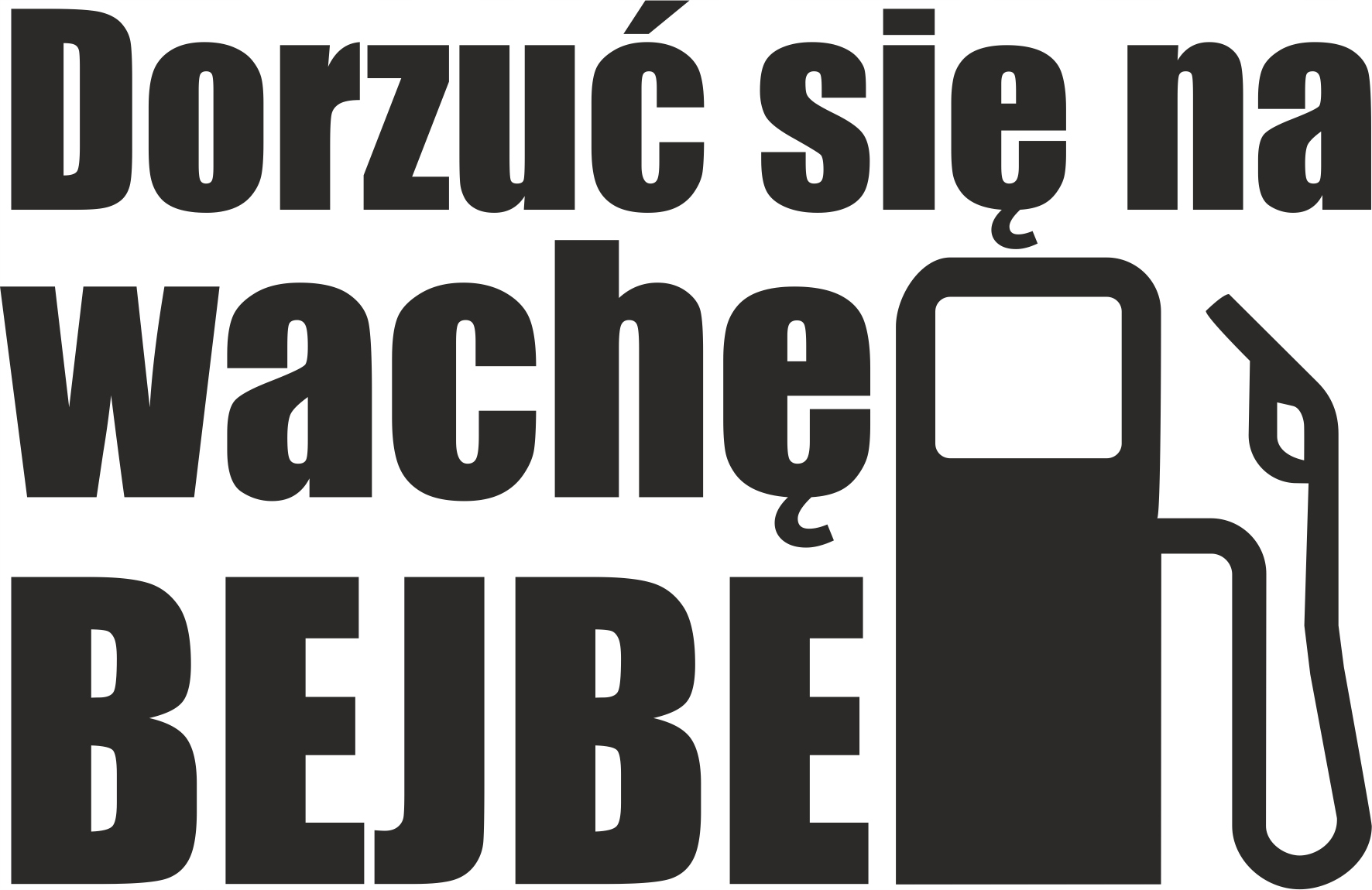 

Dorzuć się na wachę... naklejka 10 x 6,5 cm