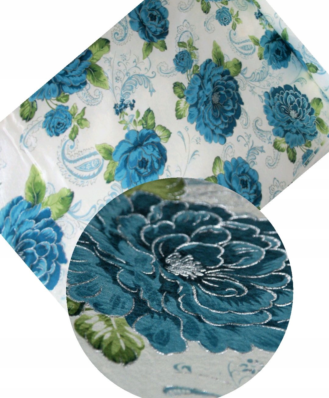 

Tkanina Zasłonowa Kwiaty 280CM Blackout