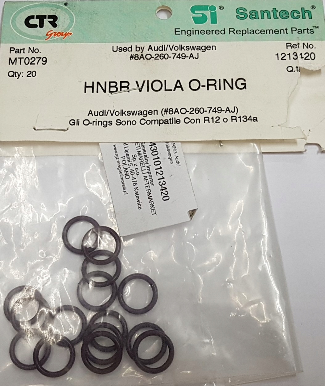 ORING USZCZ.KLIMATYZACJI AUDI VW SEAT 11X14X1,5