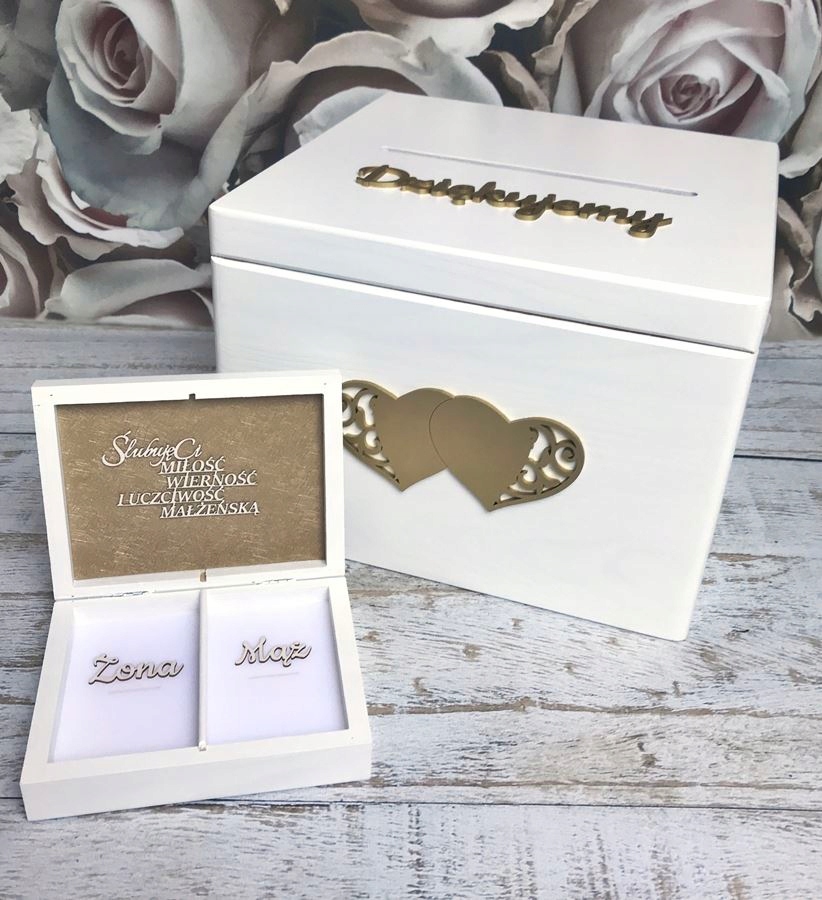 Pudełko na koperty + obrączki białe 05 Kod producenta inna