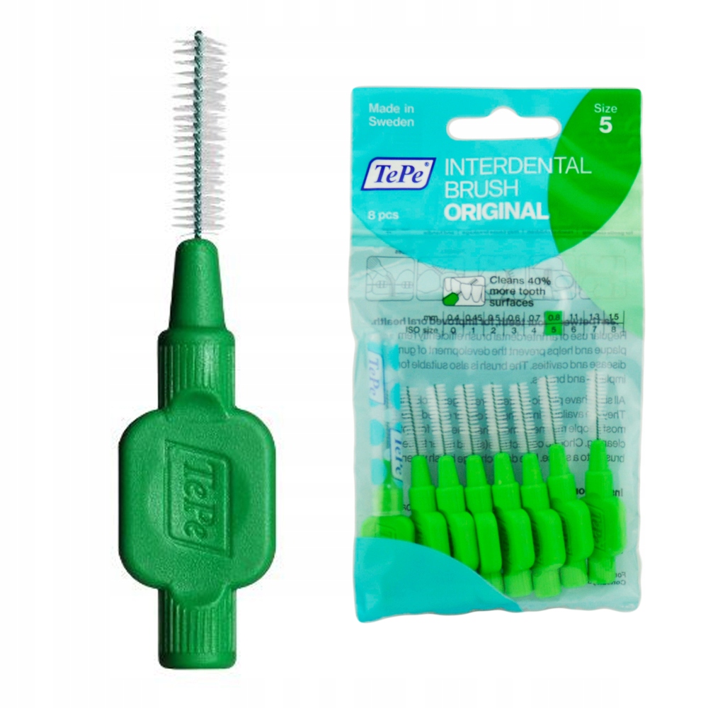 

Tepe Szczoteczki Międzyzębowe Zielone 0,8mm 8 szt.