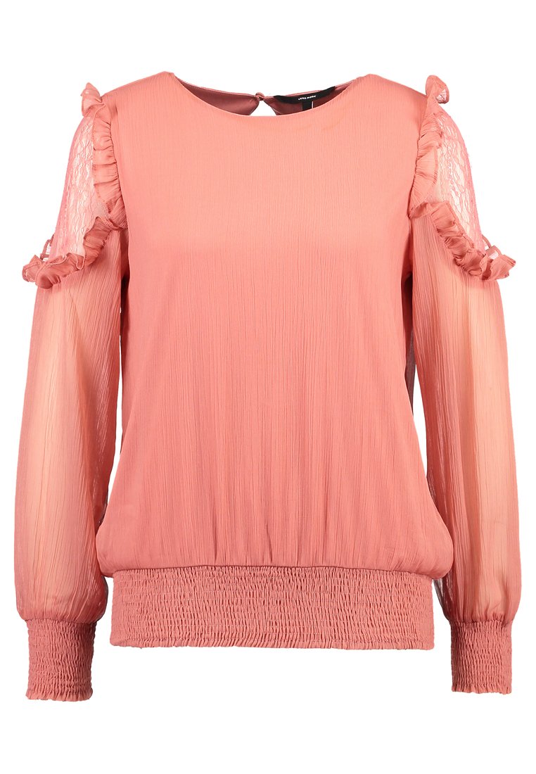 

Vero Moda szyfonowy top z koronką długi rękaw M