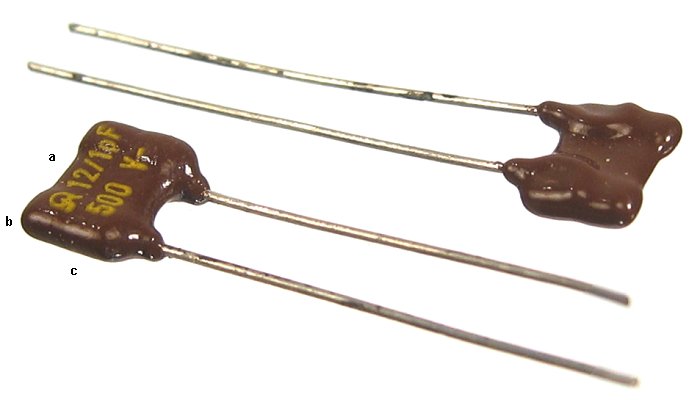 Kondensator mikowy srebrzony 12pF/500V - 10 sztuk