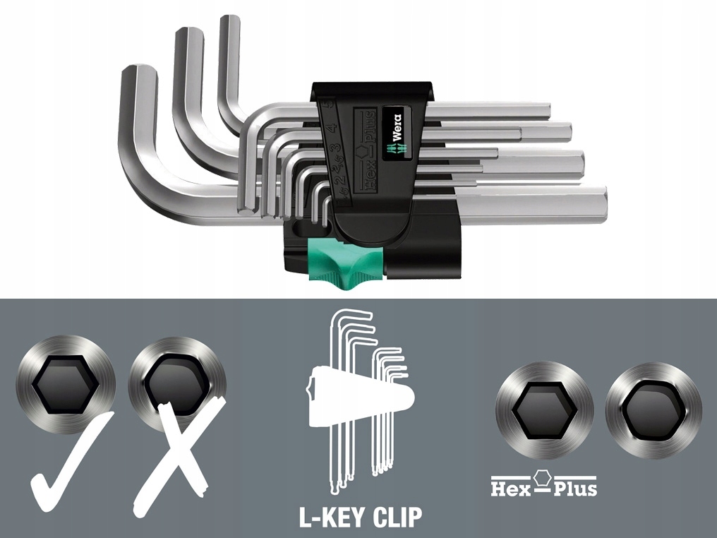Wera zestaw klucze imbus Hex 9-sztuk 05021406001 *