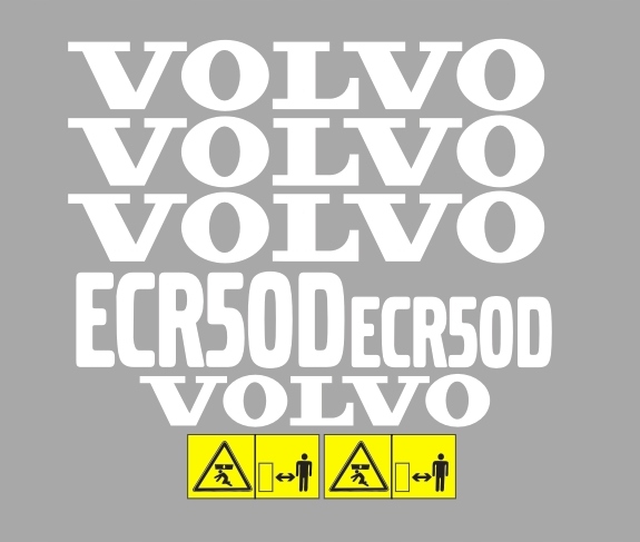 Samolepky s nálepkou Volvo ECR50D