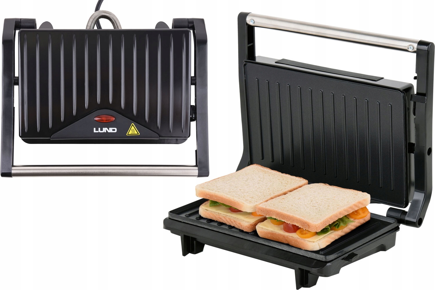 OPIEKACZ KANAPEK TOSTER Z PŁYTĄ GRILLOWĄ 750W LUND