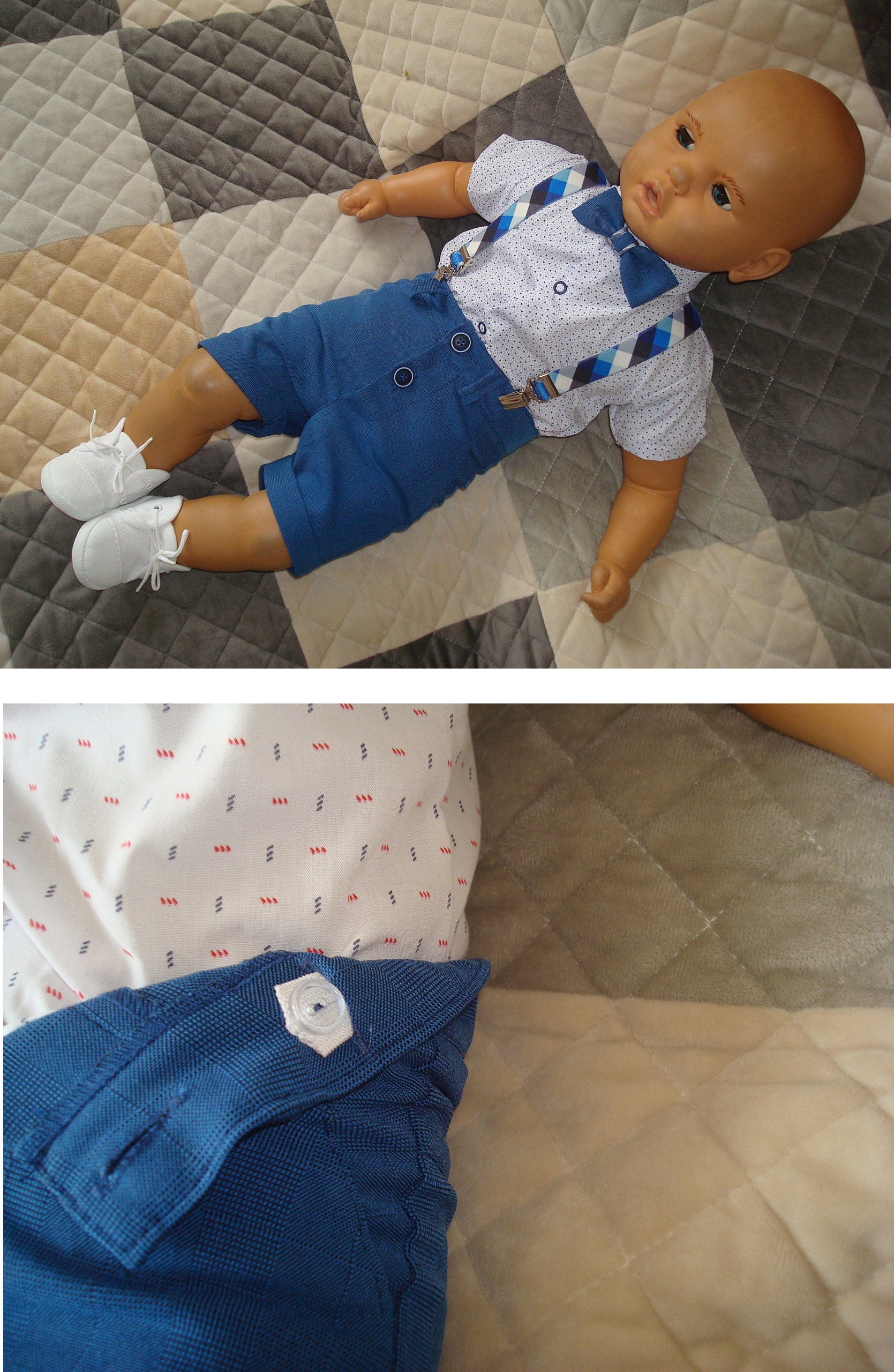 KOMPLET KAMIZELKA UBRANKO /CHRZTU /WESELE/ 98 Marka bez marki