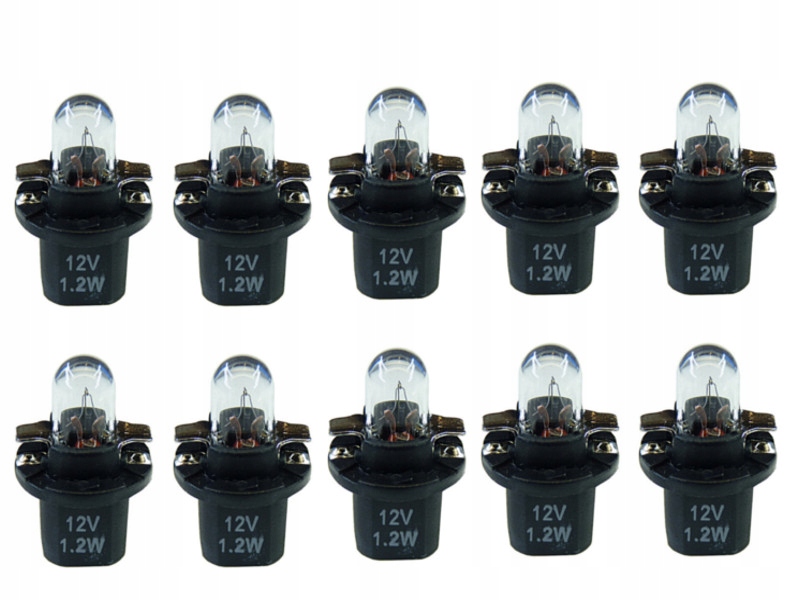 

żarówka R5 T5 opawa B8.5D 1,2W 12V zestaw 10 Szt