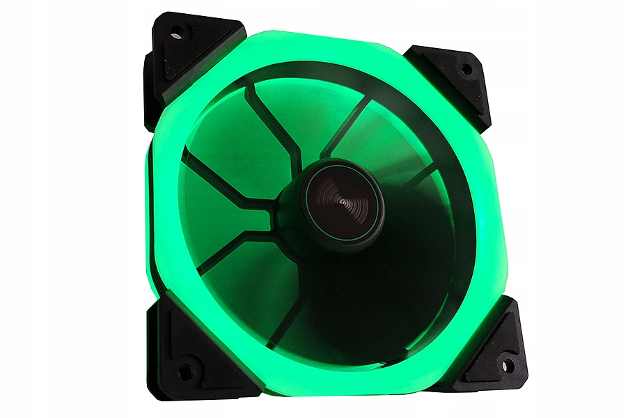WENTYLATOR OBUDOWY LED typu RING, zielony, 120mm Rozmiar wentylatora 120 x 120 mm