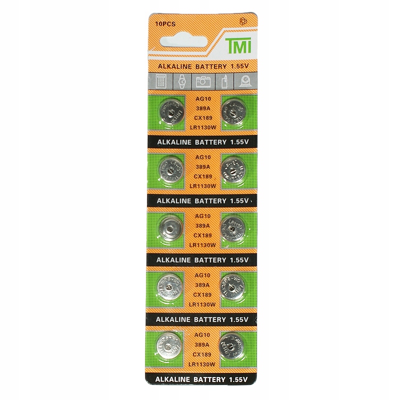 

Baterie Alkaliczne 1,55V AG10 389A CX189 LR1130W