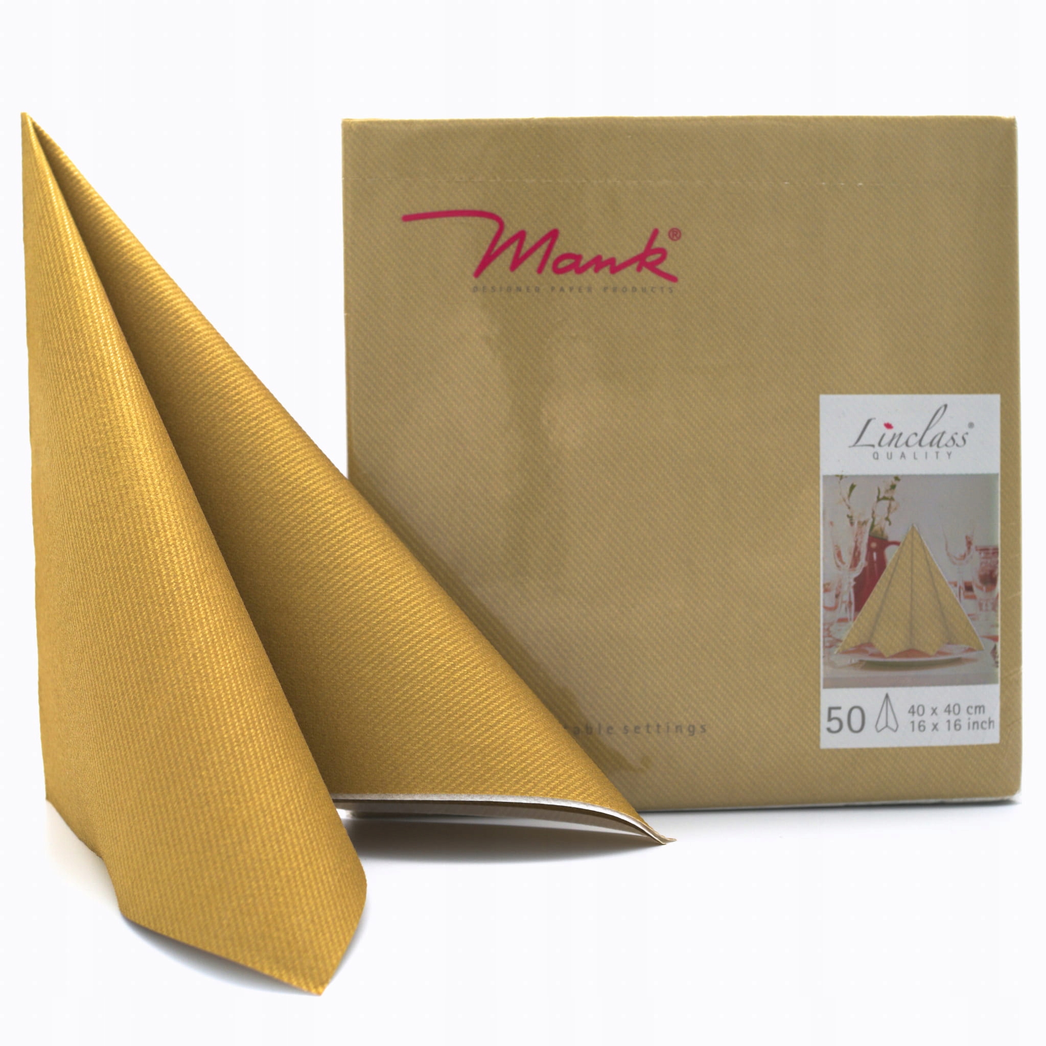 

Serwetki Flizelinowe Złote Mank 40x40 cm 50 szt