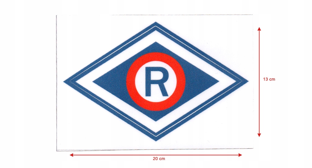 RUCH DROGOWY R POLICJA NAKLEJKA SAMOCHODOWA 20 cm Producent Inny