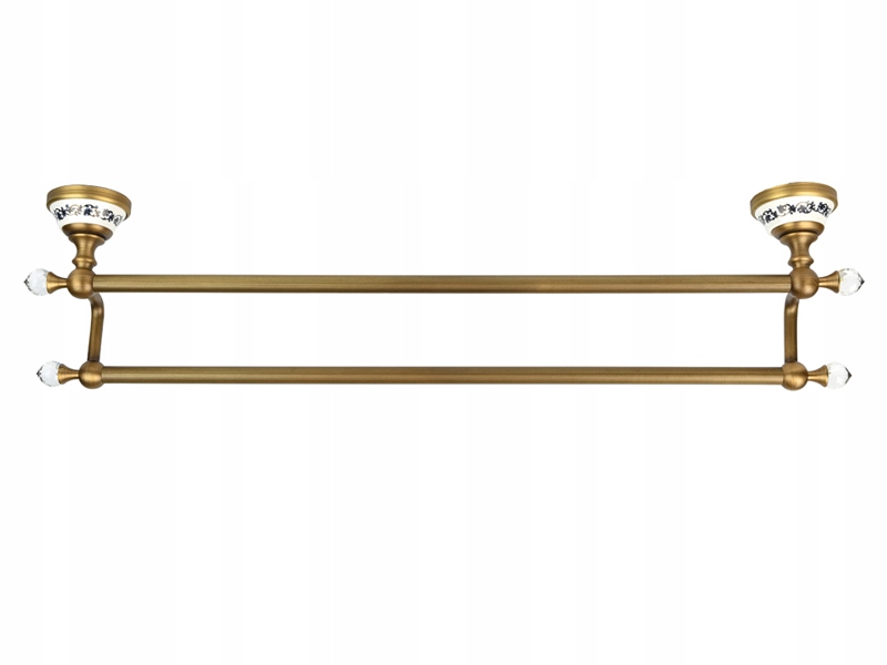 Retro věšák/držák na ručníky staré zlato antik