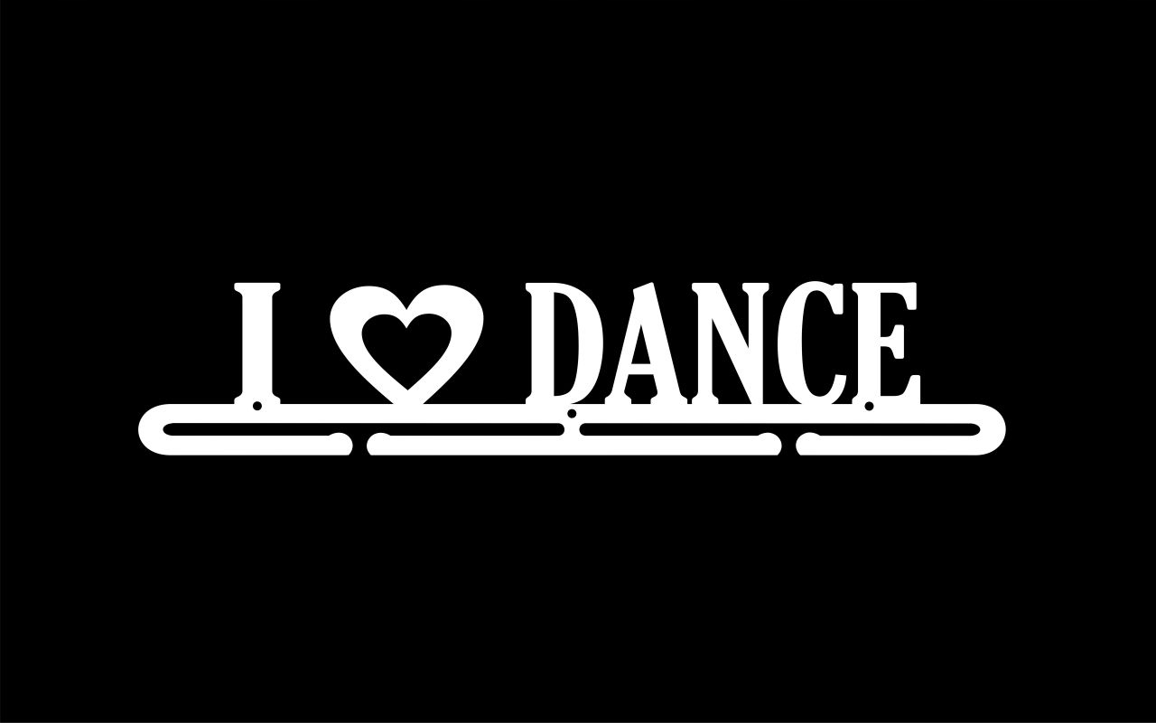 

I Love Dance #1 Biały Wieszak na medale 60cm