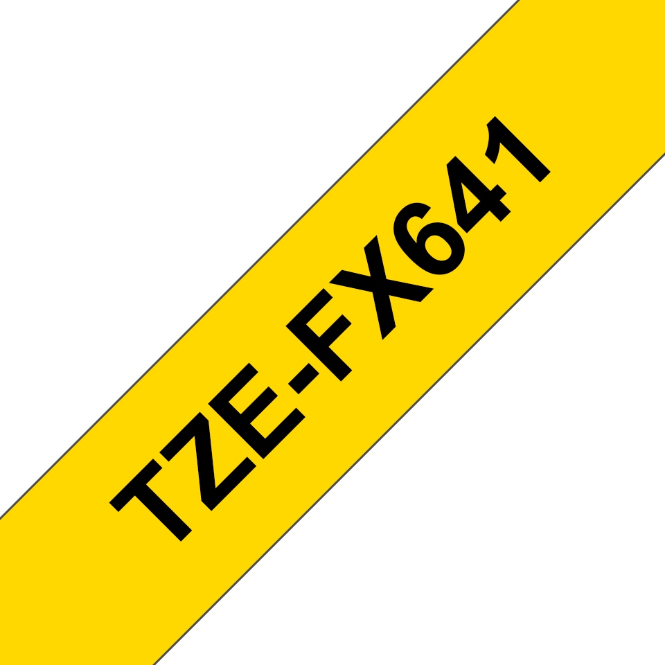 Brother TZEFX641 TZE-FX641 18mm taśma elastyczna czarne na żółtym 8m EAN (GTIN) 4977766692083