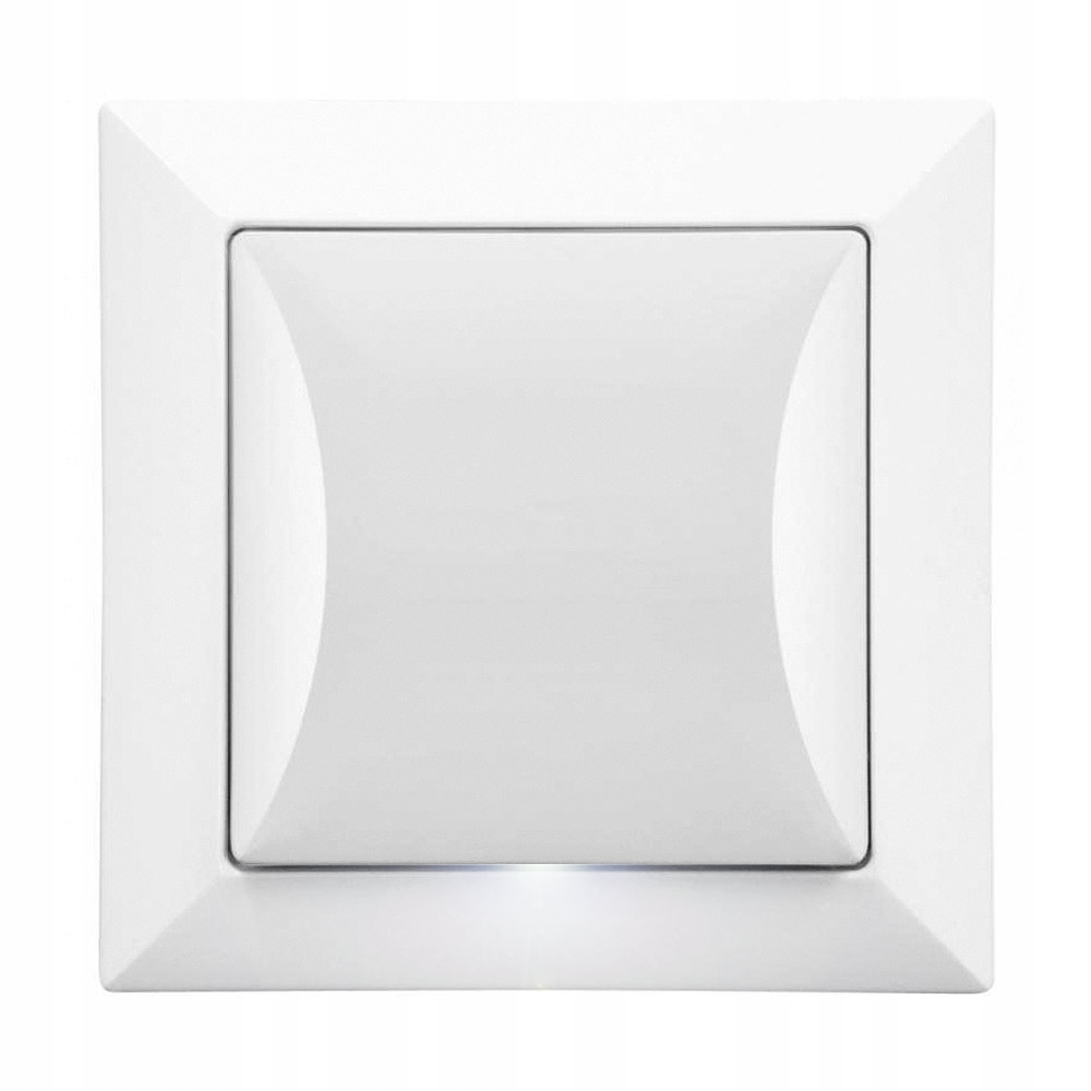 

Opal Wyłącznik Pojedynczy Podświetlany Biały