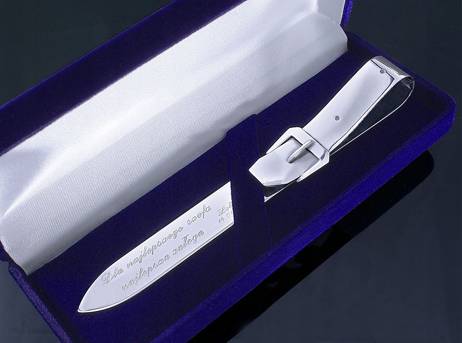 Srebrny nóż Pasek do listów, papieru z grawerem Rodzaj Wyrób jubilerski
