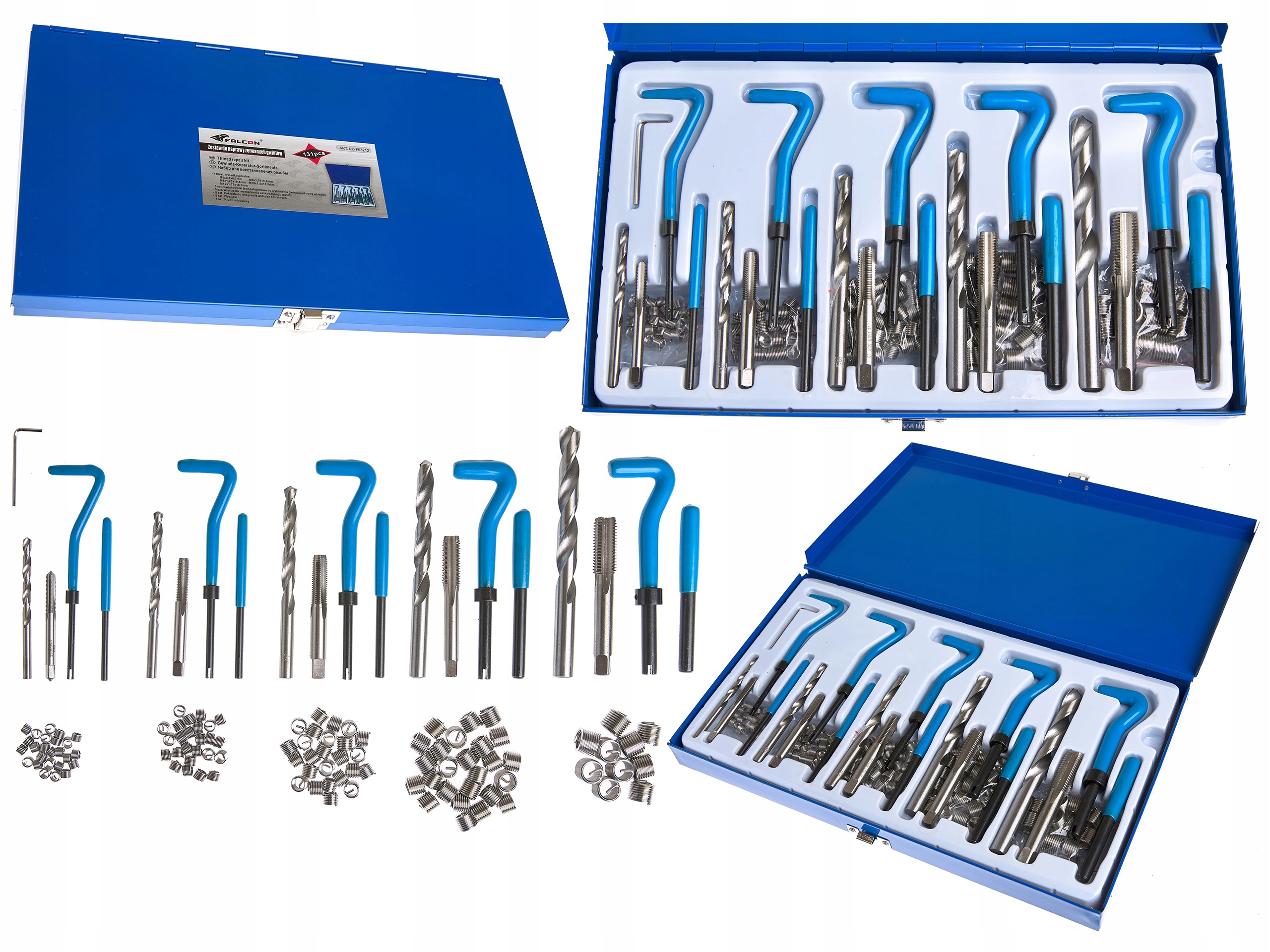 ZESTAW DO NAPRAWY ZERWANYCH GWINTOW M5 M12 131el