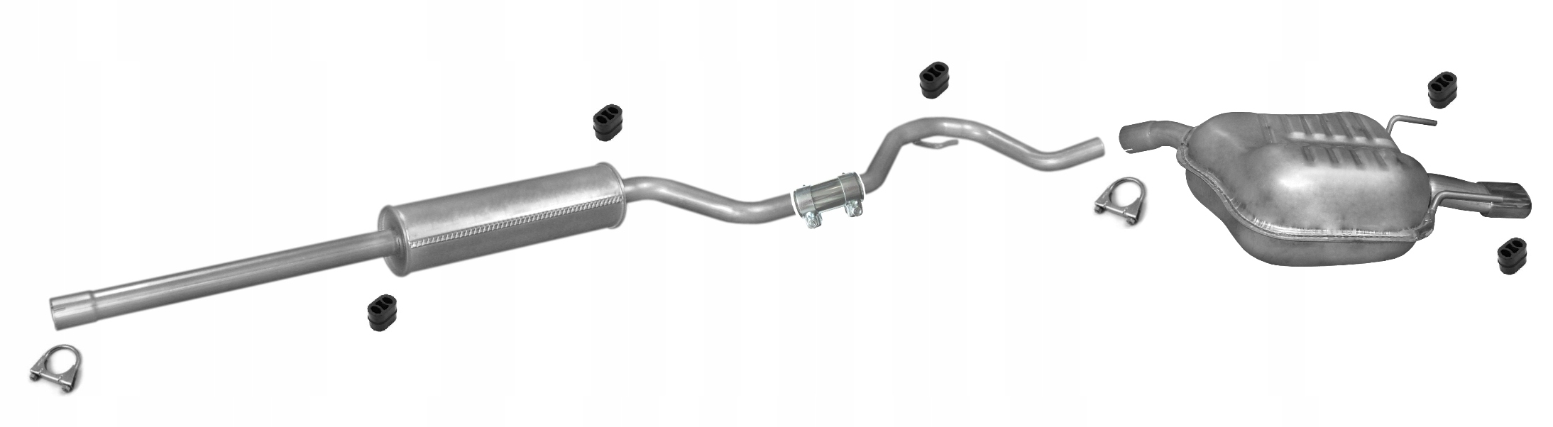 Tłumik środkowy końcowy Opel Vectra C 2.2 16V Producent części Polmostrów