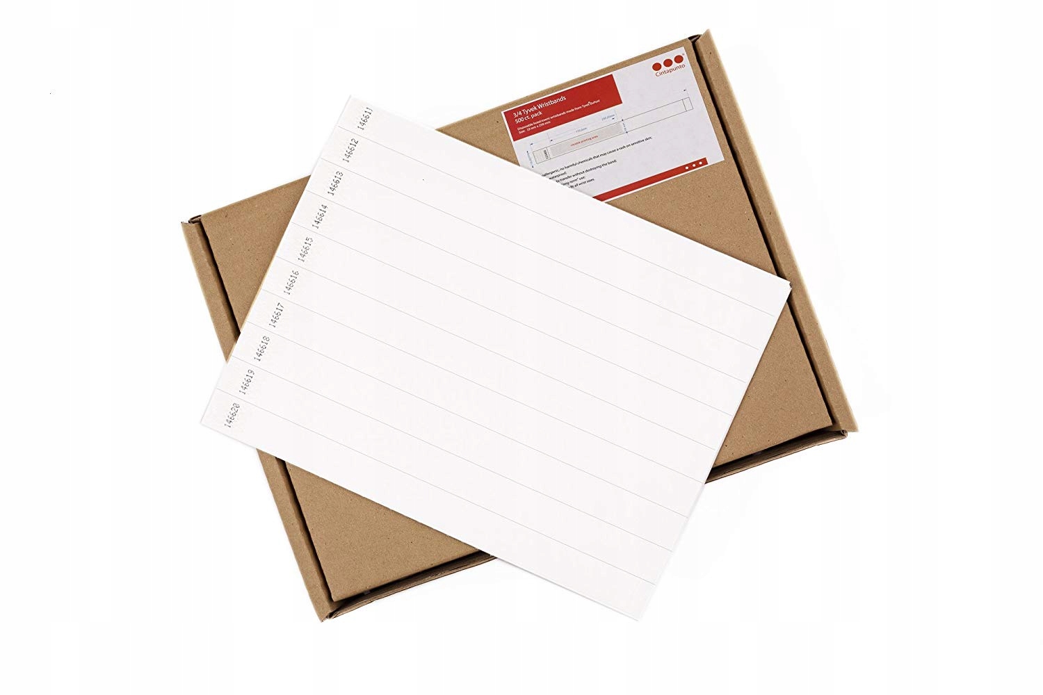 OPASKI NA RĘKĘ TYVEK DYSKOTEKA IMPREZA 100 szt Kolor biały