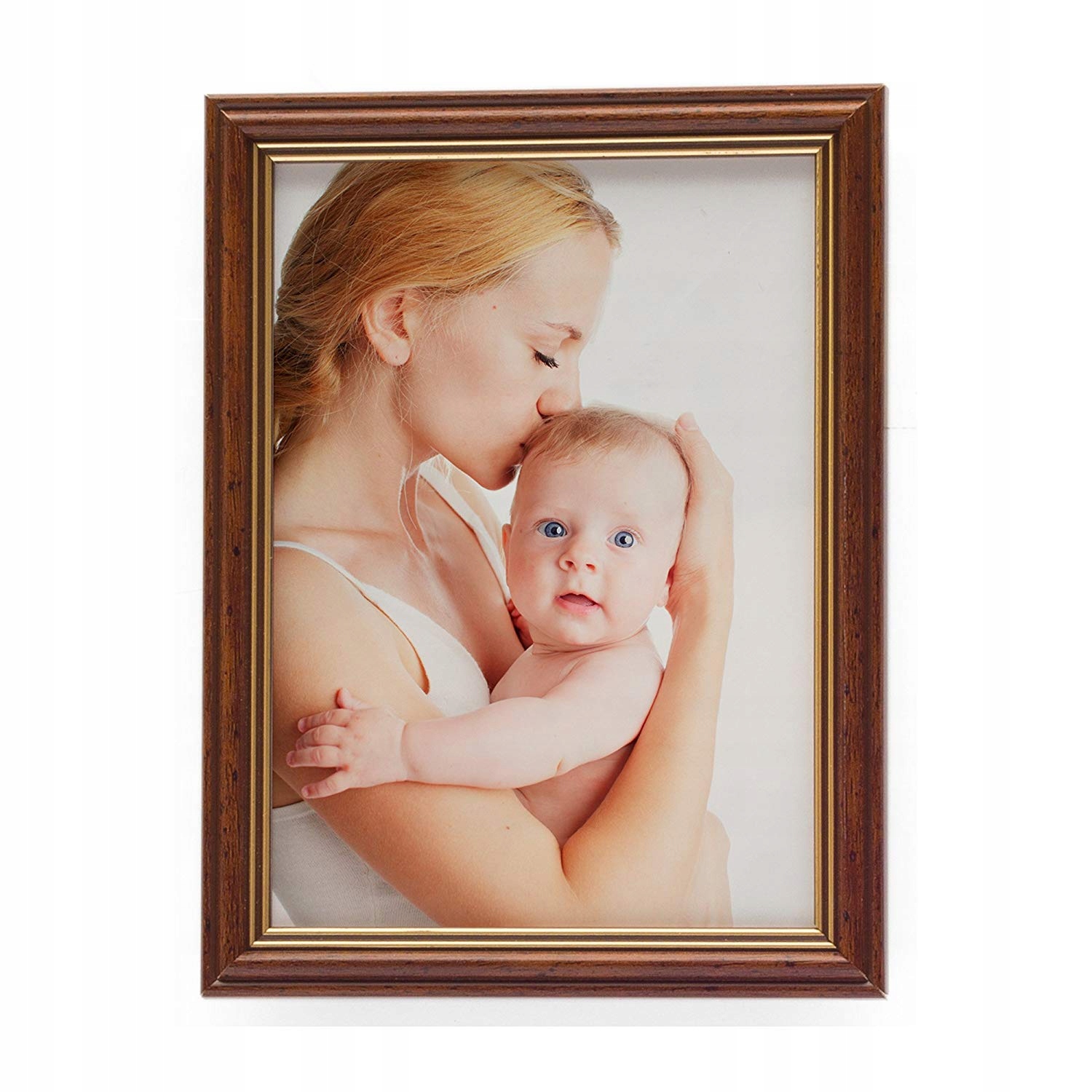 

Ramka Astra 28x35 Ciemny brąz + Złoto Drewno